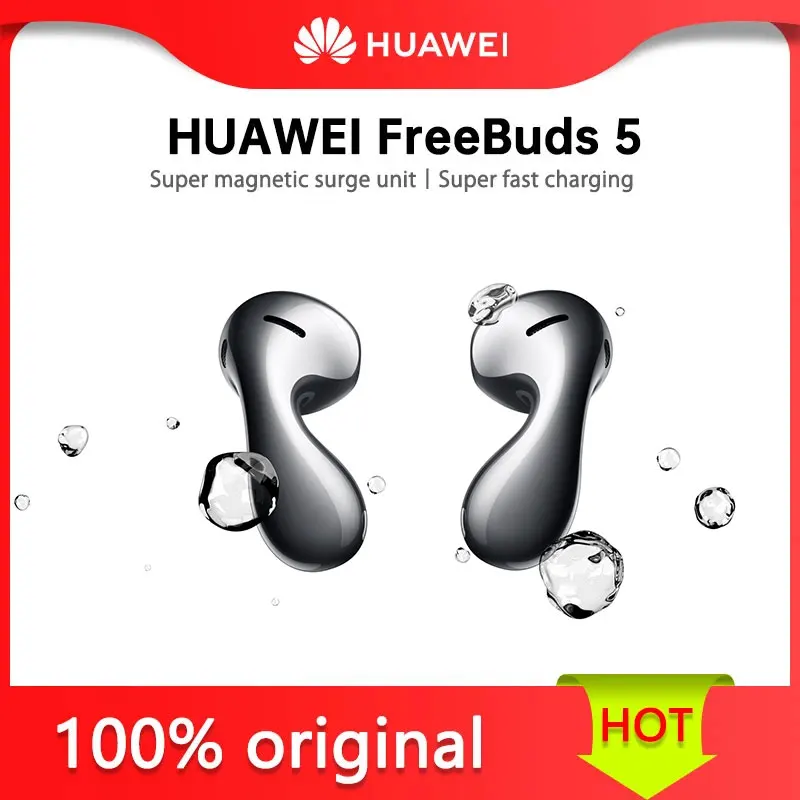 

Супер Магнитный блок Huawei Freebuds 5, супер быстрая зарядка, полувкладыши, комфортные и шумоподавляющие беспроводные наушники
