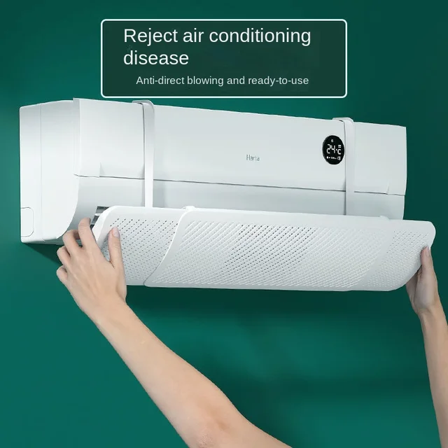 103 Cm Nagy Méretezhető Függő Típusú Légkondicionáló Szélvédő Irányításgátló Fújó Levegő-Elítélő Terelőlap Műanyag Finom Lyukak Szerszámai - Image 4