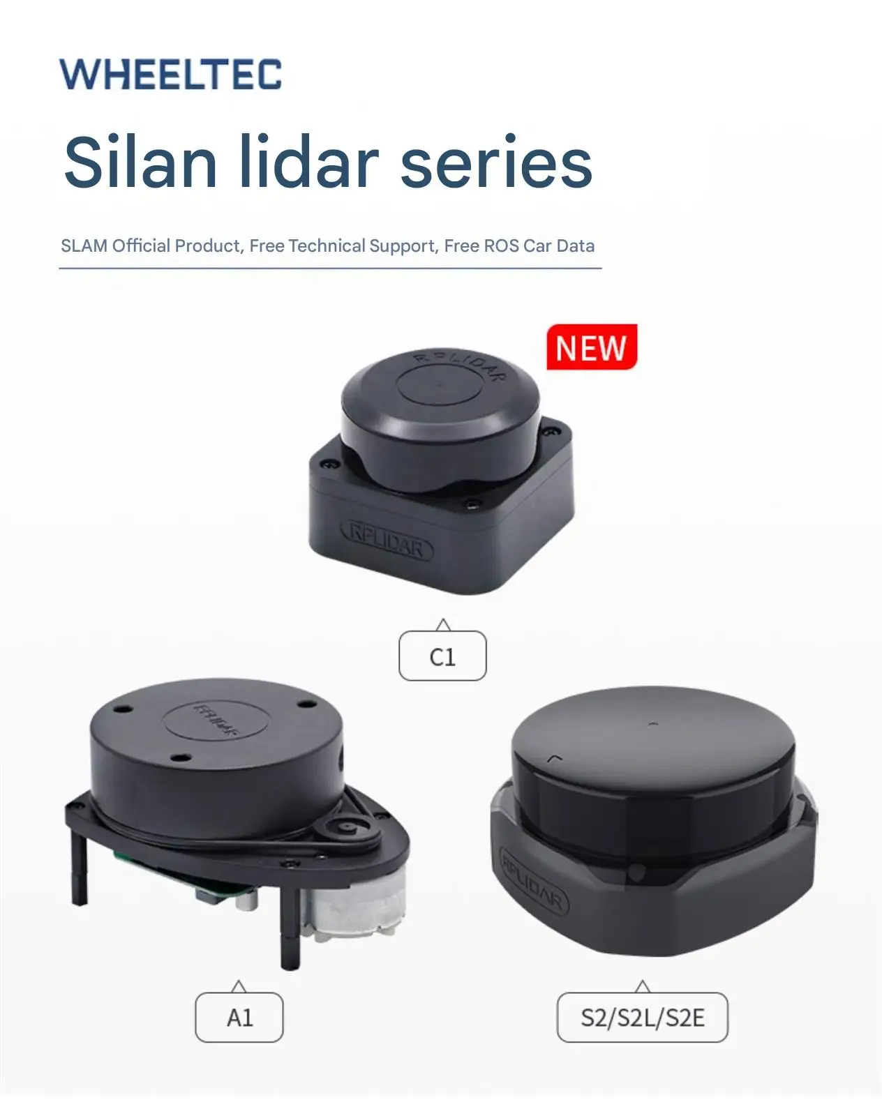 SLAMTEC A1, C1, S2 series LiDAR