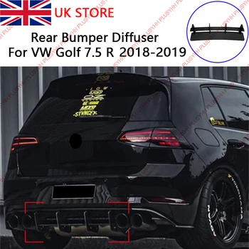 MK7.5 R Rear Bumper Diffuser Lip Spoiler for VW Golf 7.5 R (2018-2019) – Auto Exterior Accessory & Decorative Part, Hot Item