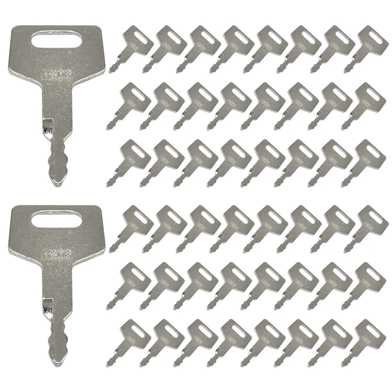 50pcs Ignition Keys H806 17001-00019 180845 Compatible With Hitachi Excavator Key Compatible With Grader Dozer