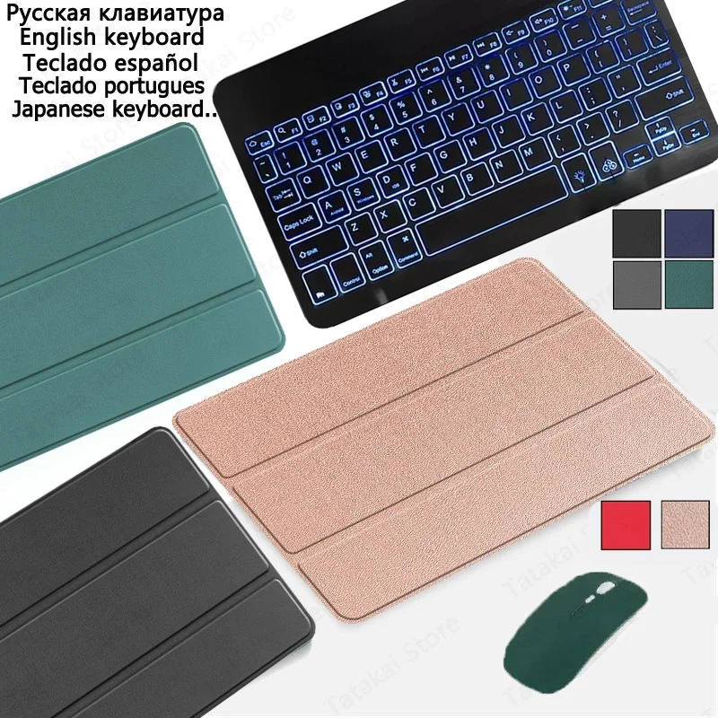 Capa de Couro pu Retroiluminada para Lenovo Estojo para Tab P12 12.7 Xiaoxin Pad Pro Tb370fu Tb-371fc 12.7 2023