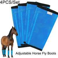 Fly Boots for Horses Set of 4, Breathable Plastic Mesh Design, Horse Supplies for Reduce Stomping, Hoof Damage & Leg Fatigue 1