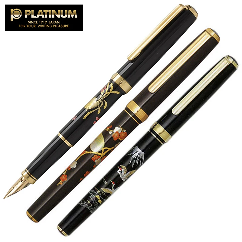 Platinum Original Fountain Pen 18K Gold Nib Traditional Art Stationery Maki-e Zen Office Accessories Supplies PTL-12000M
