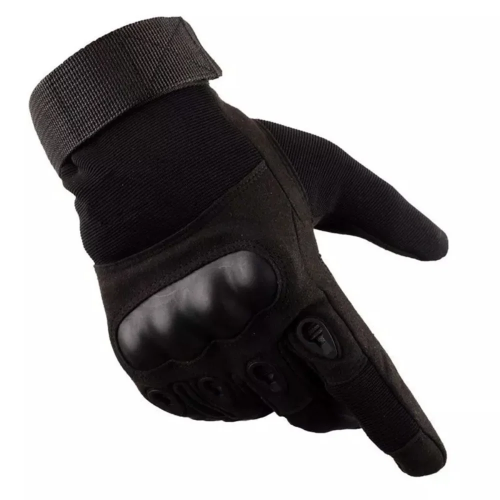 Outdoor Climbing Canvas Gloves Long Finger Hard Shell Tactical Gloves Special Forces Wear-resistant Anti Cut Hiking Riding Glove