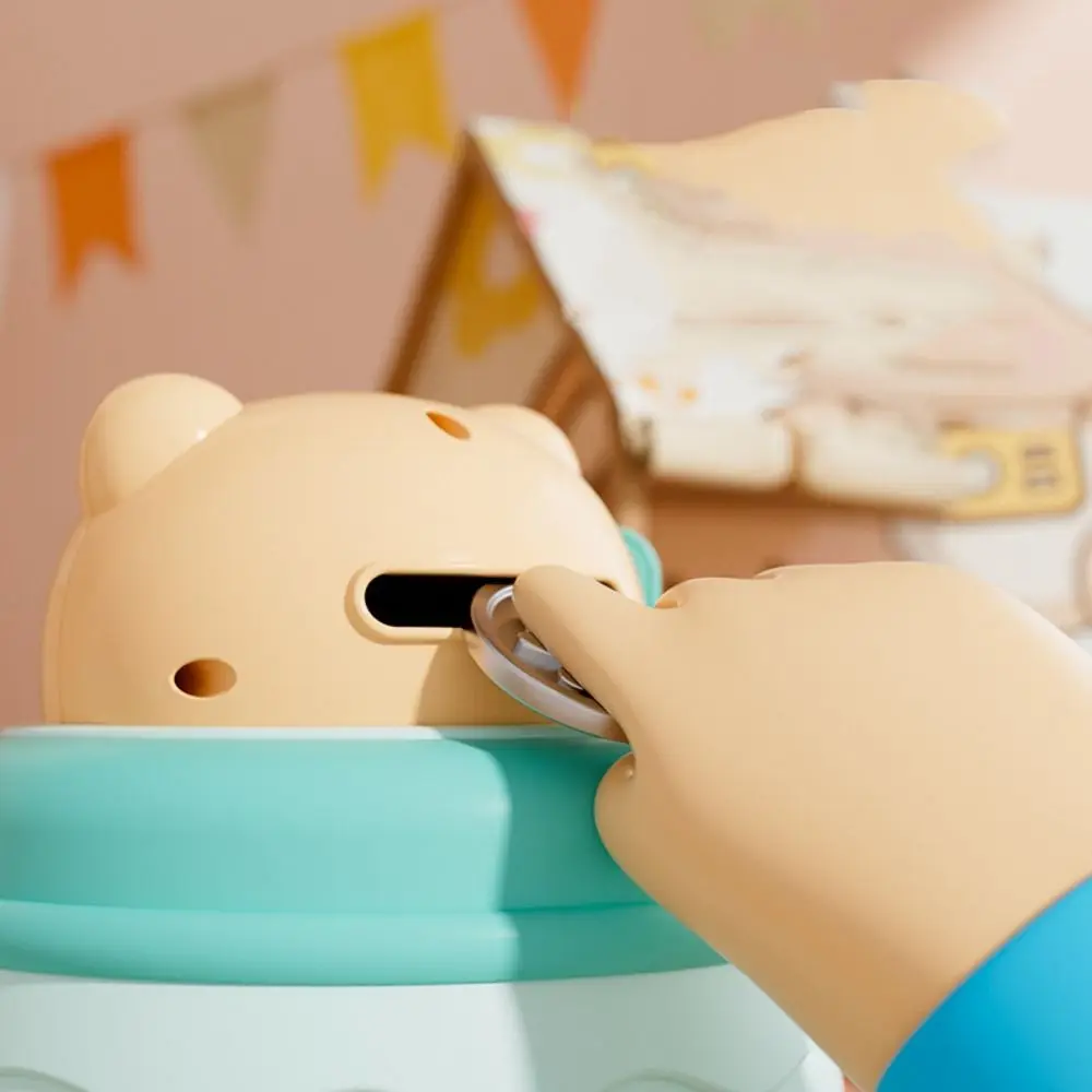 Simulated Bear Water Cup Storage Tank Savings Tank Large Capacity Money Organizer Jar Cartoon Portable Money Storage Pot Kid Toy