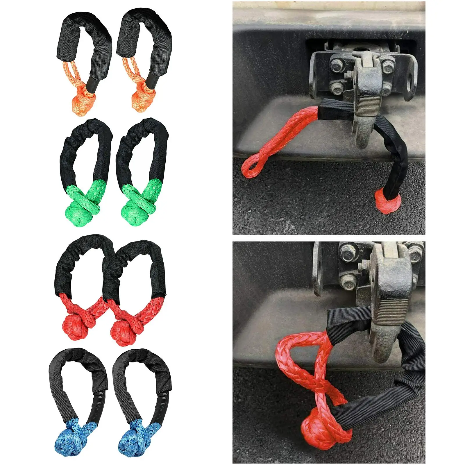 Heavy-Duty Synthetic Rope Shackle - 1/2