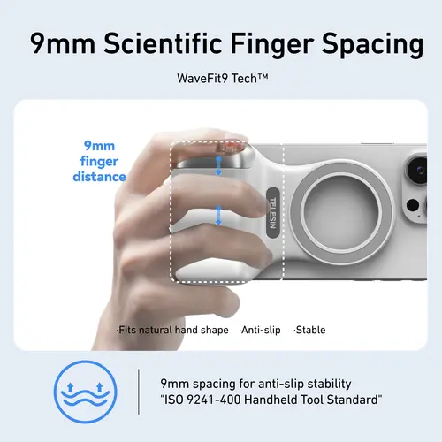TELESIN Magnetic Phone Camera Shoot Hand Grip Phone Holder Shooting Aid Remote Control Handle for Iphone HUAWEI SAMSUNG Phone - Image 3
