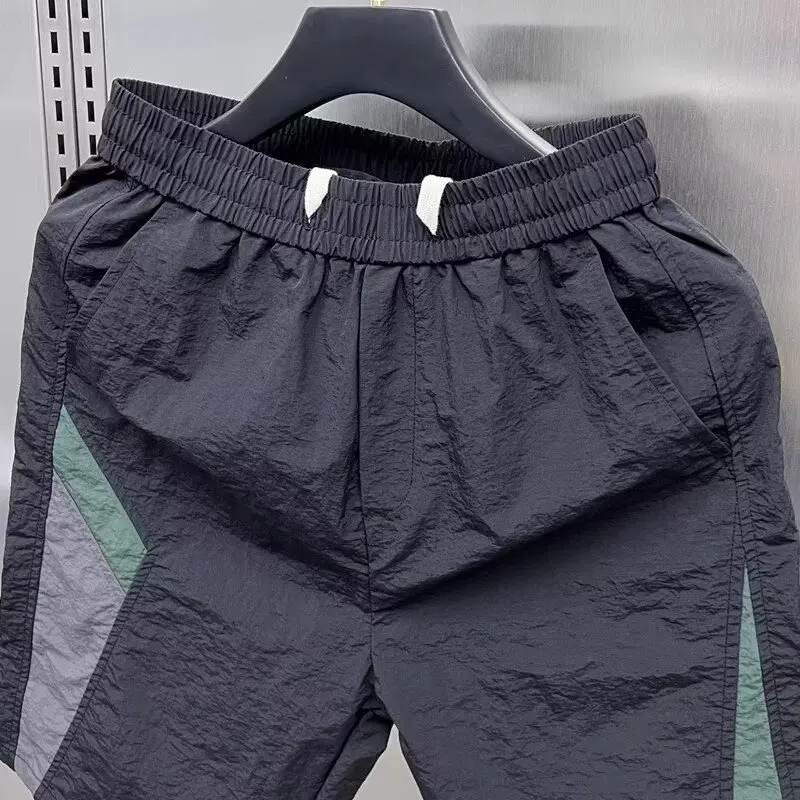 Quick Dry Cargo Shorts Fashion Brand Loose Japan fashion 2024 Men\'s Summer Casual Straight Wide-Leg American Sports Shorts