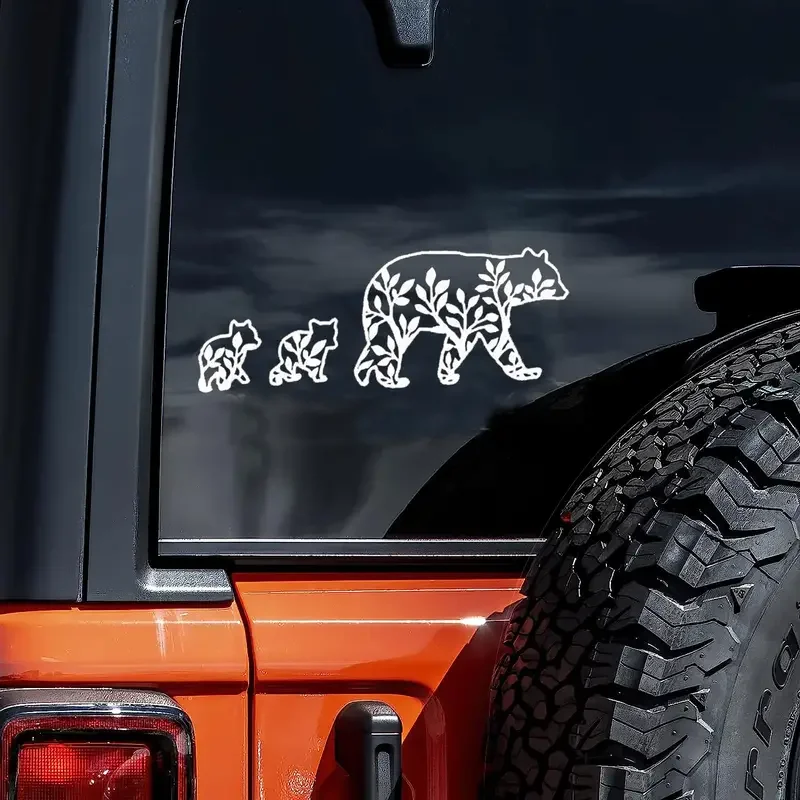 Mama Bear Cubs Vine Funny Car Sticker For Laptop Bottle Truck