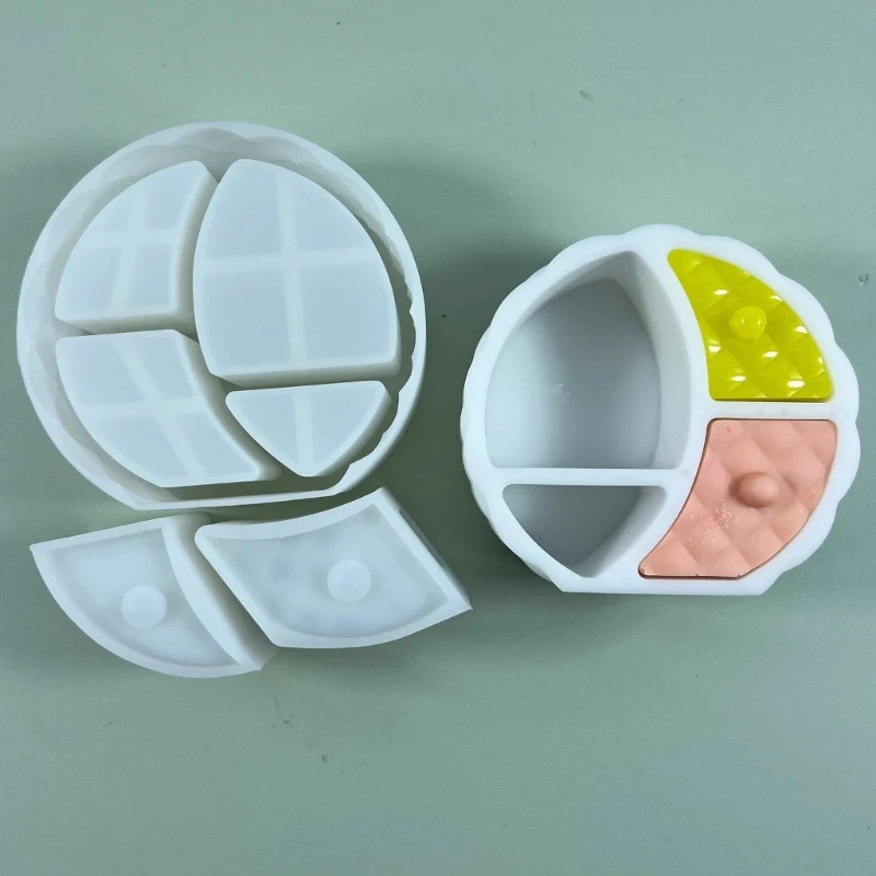 MXME Jewelry Organizers Moulds Resin Casting Molds Moon and Star Shaped Storage Box Tray Mold Silicone Material for DIY Craft