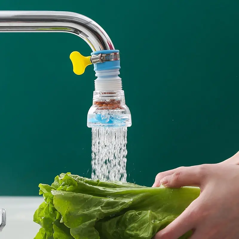 Faucet Extender 360 Degrees Rotatable Retractable Faucet Filter Splash Proof Universal Kitchen Water Purifier