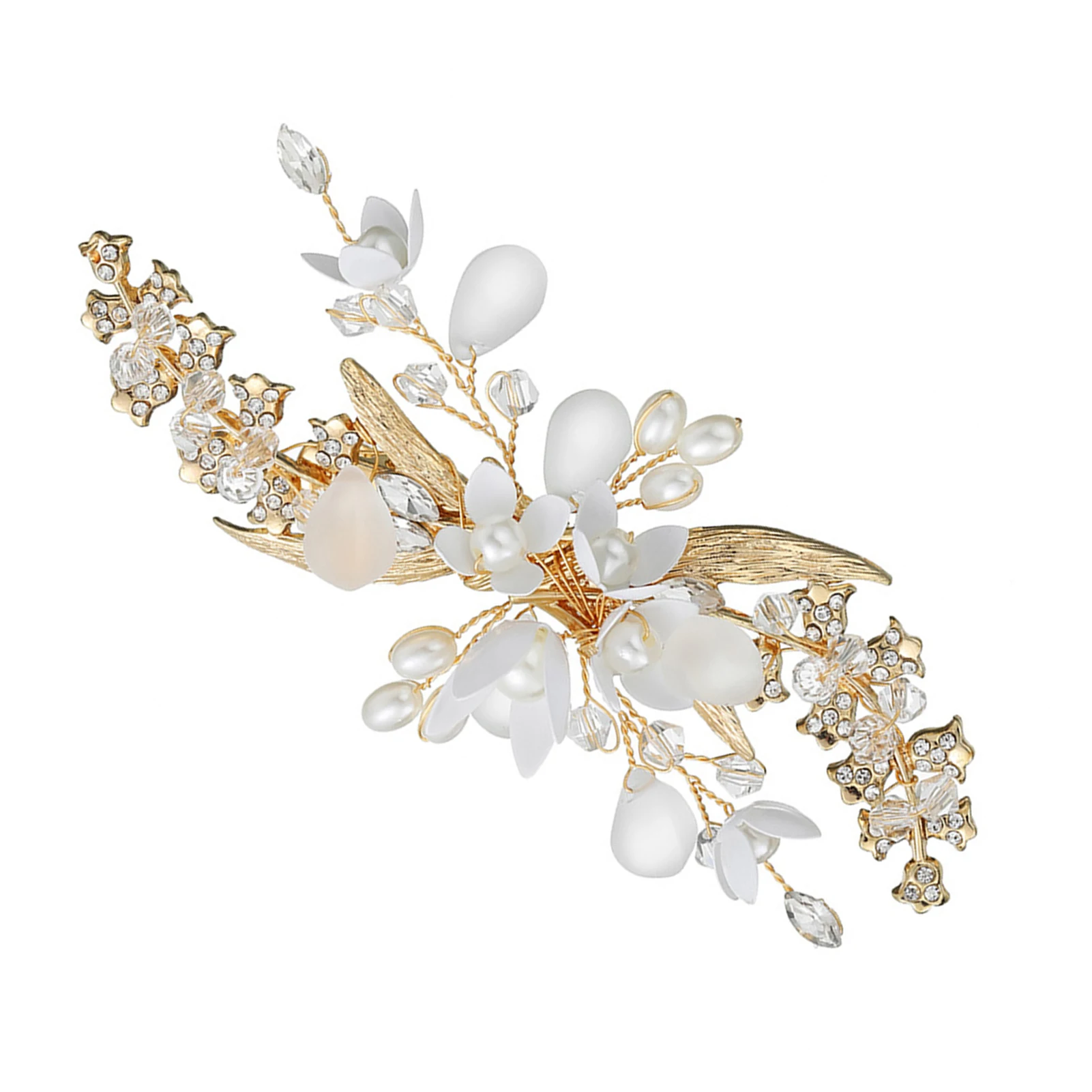 

Свадебная заколка-клипса, головной убор, матовые кристаллы, бусины ручной работы, украшение для головы для женщин и девочек, длинные и густые волосы