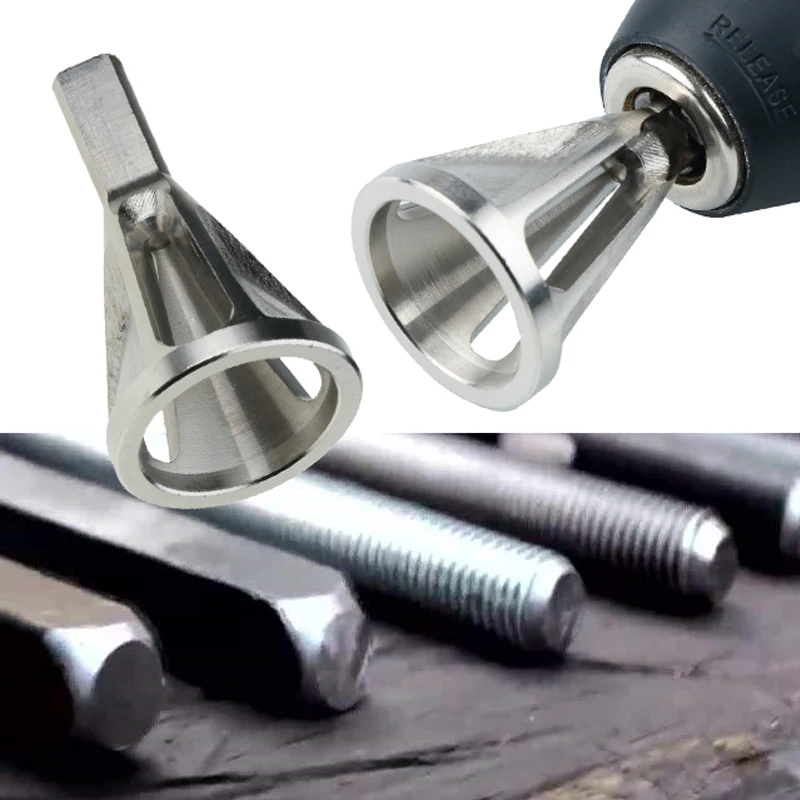 

Drill Bit Deburring Hex Handle HSS External Chamfer Tool Stainless Steel Remove Burr Tools for Metal Drilling Tools Accessory
