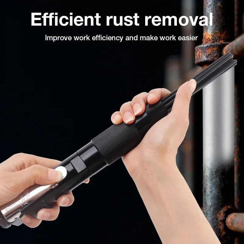 Pneumatic Rust Remover Gun 12-Pin Alloy Rust Removal Needle For Rusted Surfaces And Weld Slag Removal