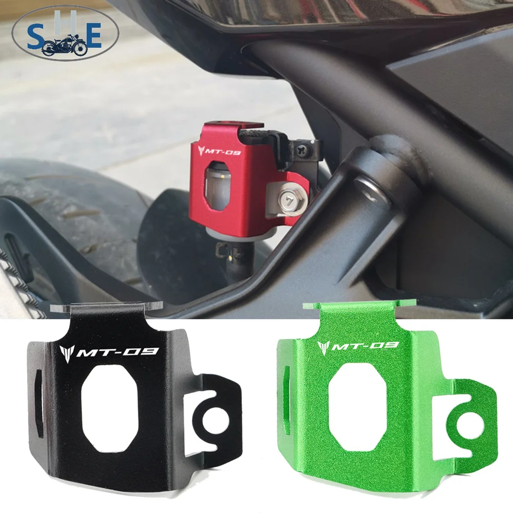 

LOGO MT-09 For YAMAHA MT03 MT07 MT09 MT10 MT25 2015-2021 Motorcycle Accessories Rear Brake Fluid Reservoir Guard Cover Protector