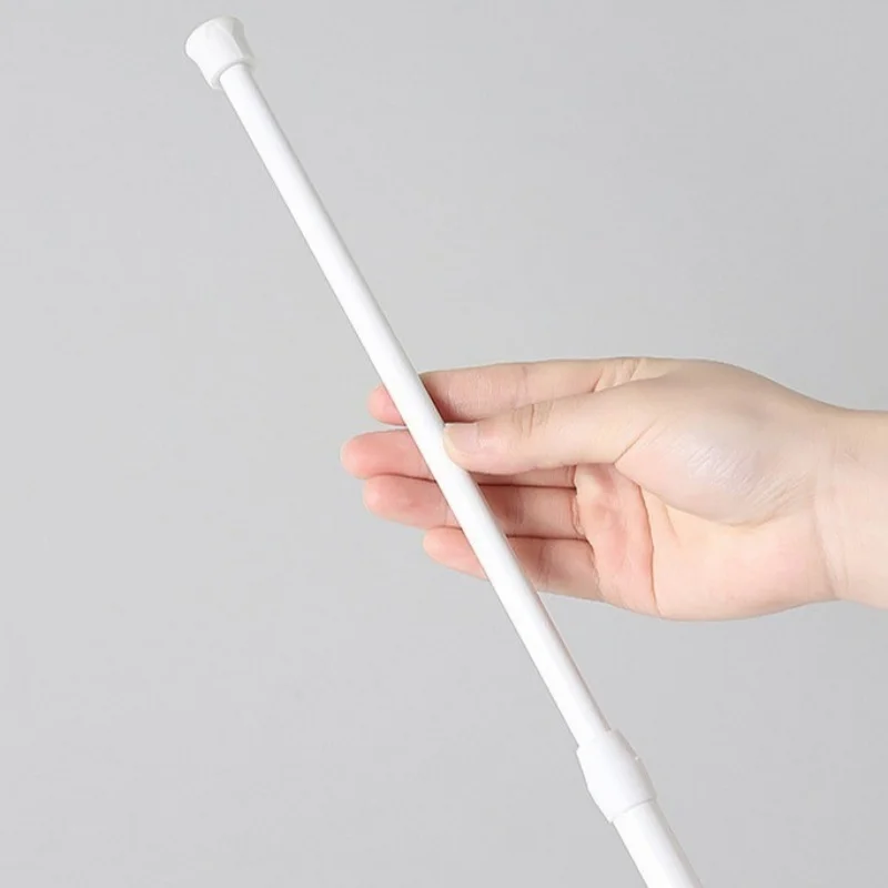 White color Curtain roman rods telescopic rods for shower and door curtains 2