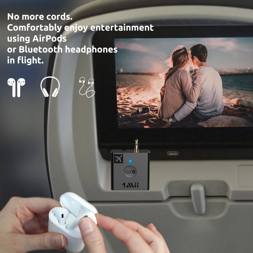 1mii B05 Adaptateur Bluetooth 5.3 pour casque avec étui de