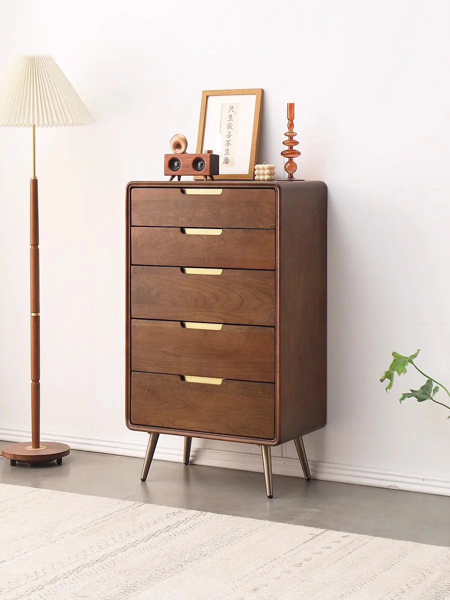 

All solid wood five bucket cabinet, modern, simple and luxurious, six bucket cabinet, bedroom storage cabinet, storage cabinet