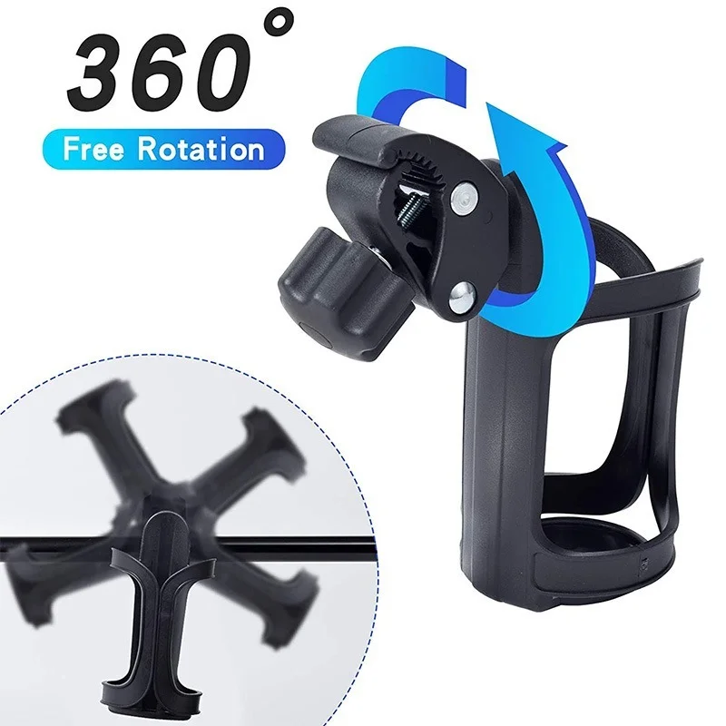 

360 Rotation Bike Bicycle Accessories Bottle Holder Cage Handlebar Mount Drink Water Cup Holder Kid Bicycle for Bike Stroller