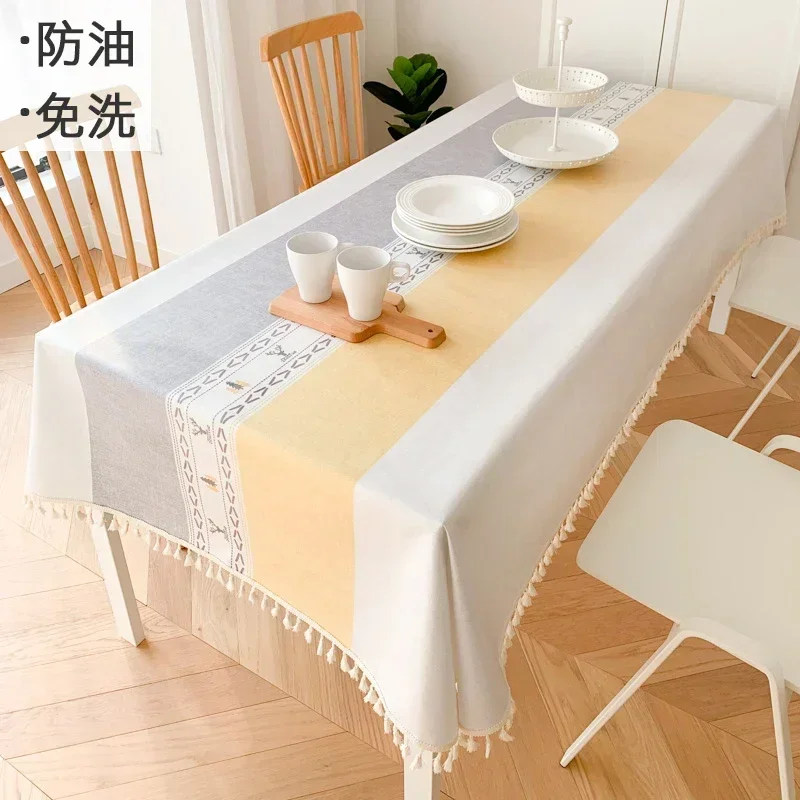 

Table cloth waterproof, oil proof, and washable dining table