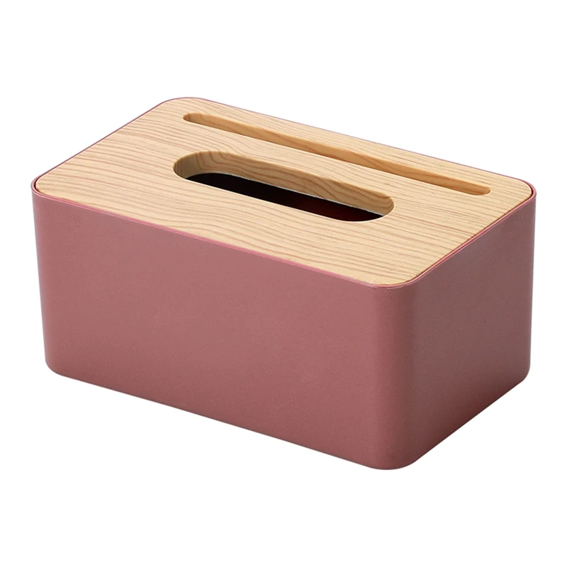 Tissue Box Holder Bamboo Cover Toilet Paper Box Napkin Holder Case Tissue Paper Dispenser Paper Tissue Boxes