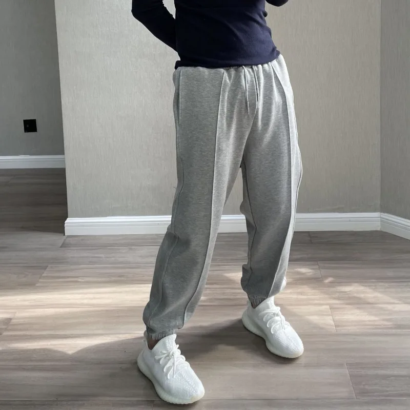 Solid Color Men's Casual Pants Jogging Pants Sports Pants Elastic Waist Trousers Sweatpants