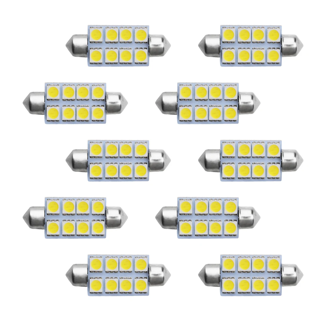 

212-2 569 578 6413 6429 DE440 20 шт. 41 мм 12844 8SMD гирлянда белая купольная карта для багажника стандартная фотолампа лампы универсальные 5050-2 214-2