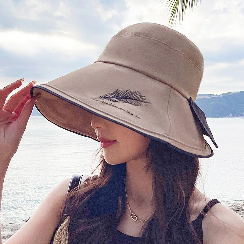 New EmbroideryBucket Hats For Women Sun 