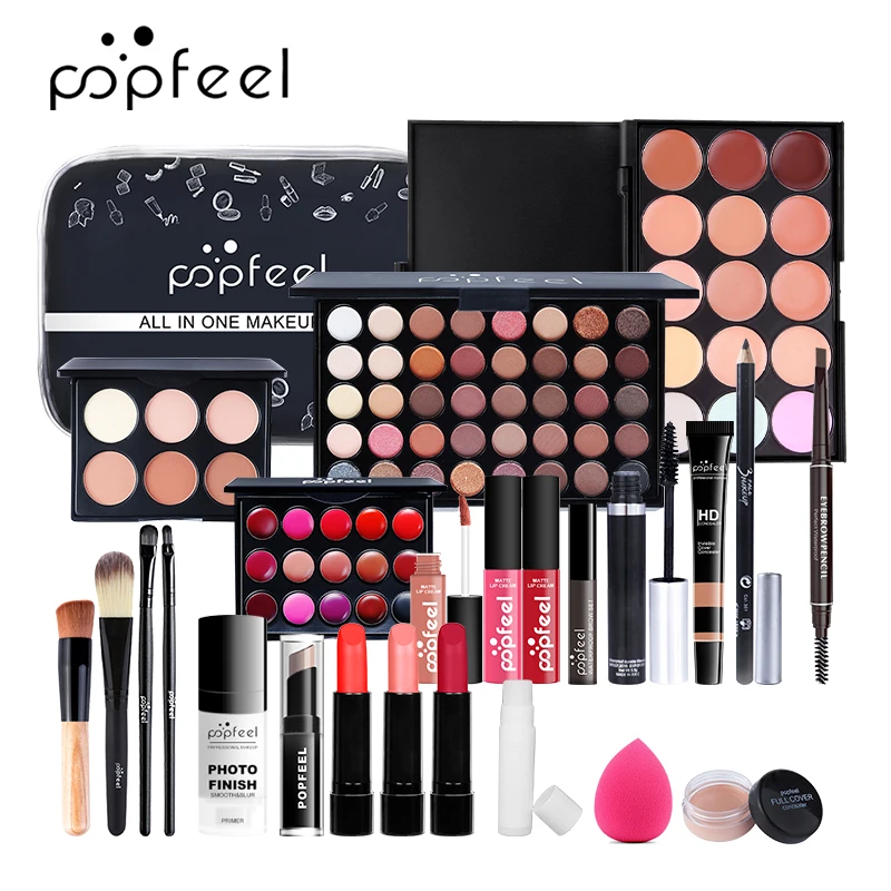 Makeup Set All For 1 Real Free Shipping Makeup Kit Women Cosmetics Gift Box  Lip Gloss Concealer Shadow Palette Make-up For Women