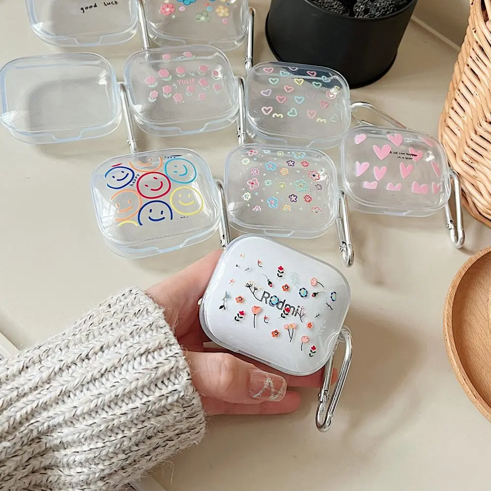 

For Xiaomi Redmi Buds 5 Case Cartoon Flower Love Heart Earphone Silicone Protective Cover Redmi Buds5 Earbuds Anti-drop Shell