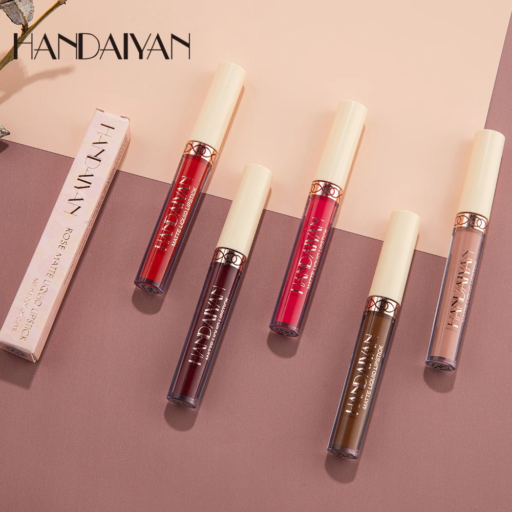 HANDAIYAN Matte Velvet 12-Color Lip Gloss Liquid Lipstick - Long-lasting, Waterproof Lip Tint 3
