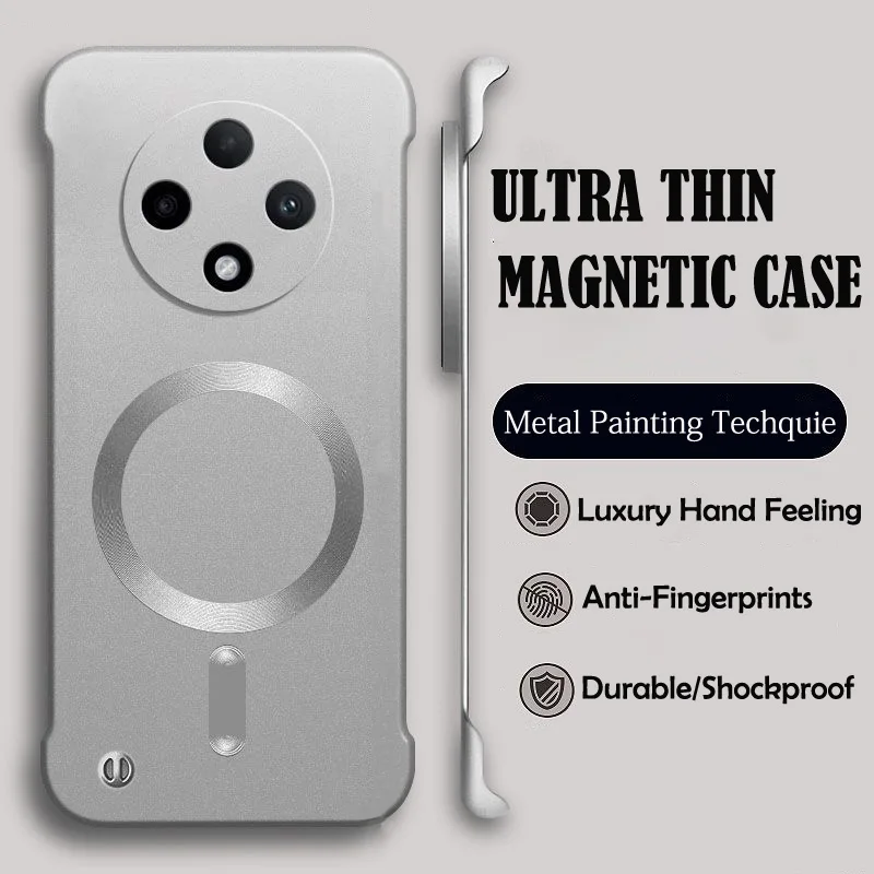 Luxury Magnetic Magsafe Wireless Charging Phone Case with Protective Bumper