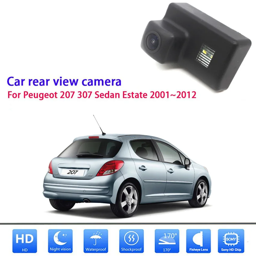 

Auto Backup Rear View CCD Car Reverse Car Rearview reversing Parking Kit Camera For Peugeot 207 307 Sedan Estate 2001~2012