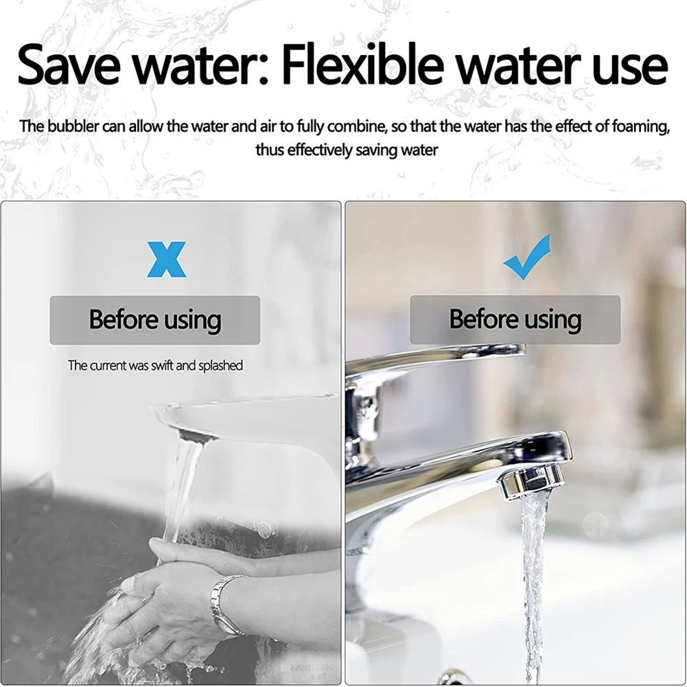 3pcs Faucet Aerator Faucet Bubbler Filter Nozzle Bathroom Wash Basin Kitchen Sink Limit Water Flow Water-saving Splash-proof