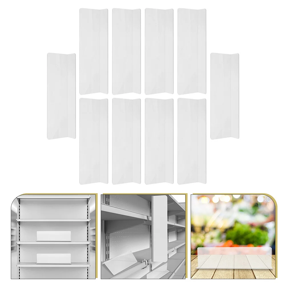 

20 Pcs Partition Plate Book Shelves Transparent Shelf Divider Separator Plastic Supermarket Dividers Store Shop