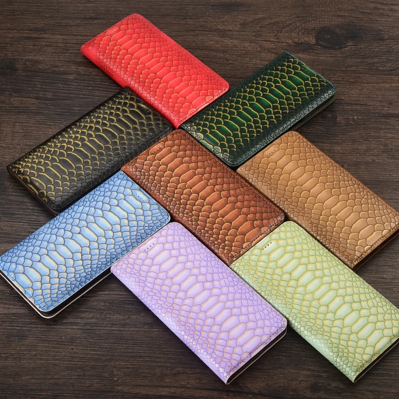 Leather Wallet Phone Case with Magnetic Flip Cover