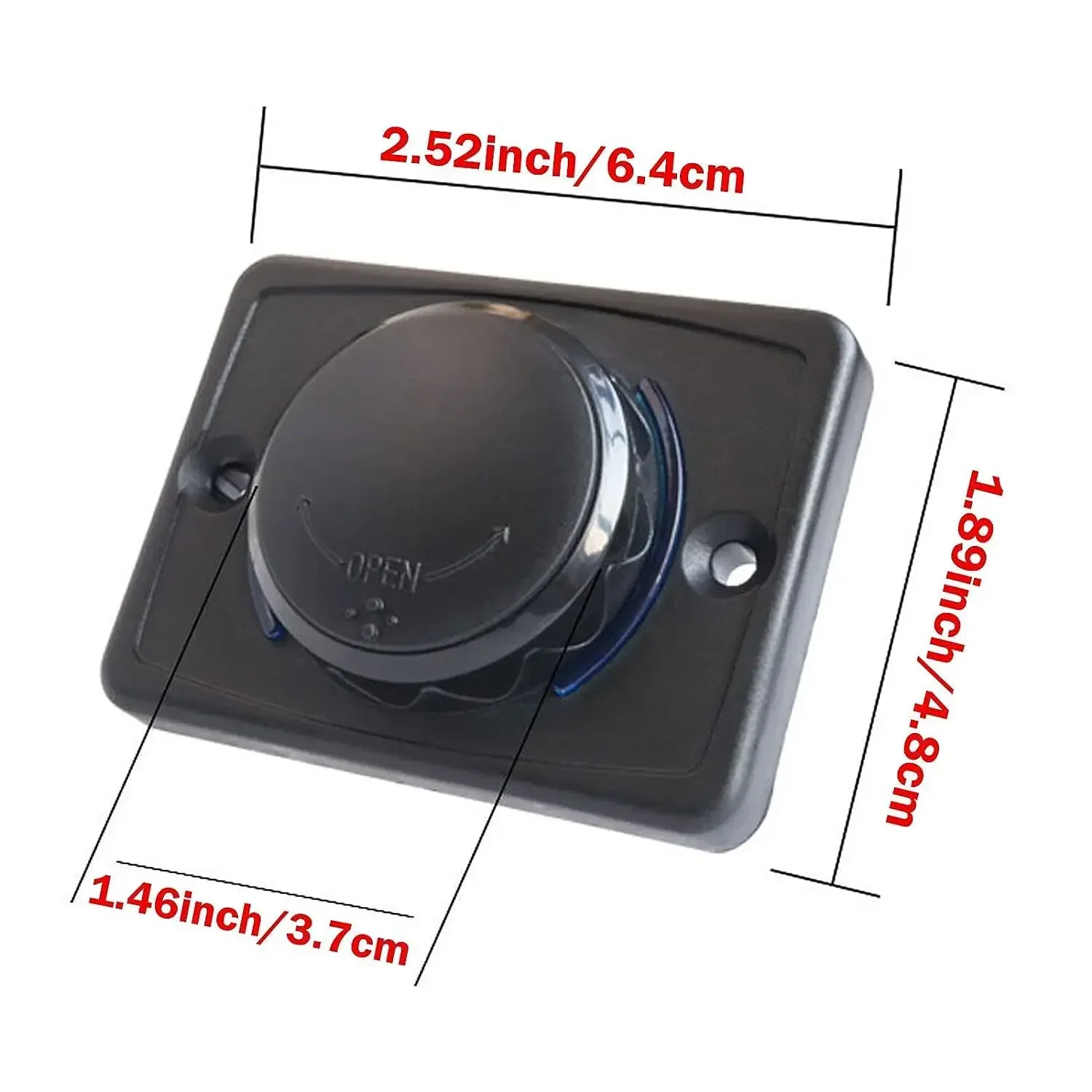 KEBIDUMEI 12V-24V 자동차 USB 충전기 QC3.0 전원 소켓 전화 충전기 어댑터(표시등 포함) 자동차 보트 버스용 방수