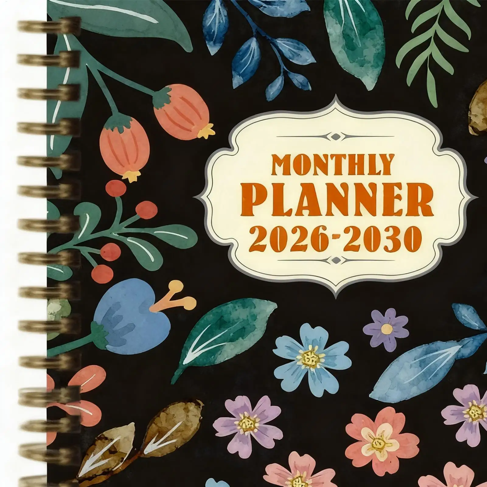 Calendar Planner 5 Year Planning Coil Bound Datebooks 2026-2030 Monthly Planner For School Student Business Work Desk Scheduling