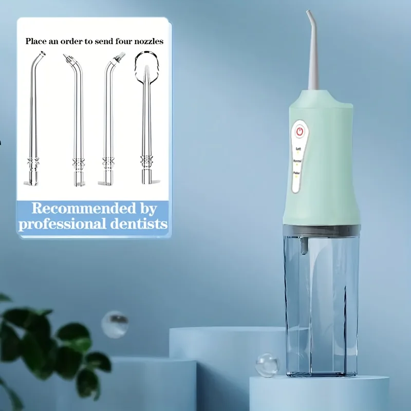 Cordless Faucet With Three Modes And 4 Nozzles-Portable Rechargeable Irrigator For Daily Dental Care, Ideal Gift For Men And