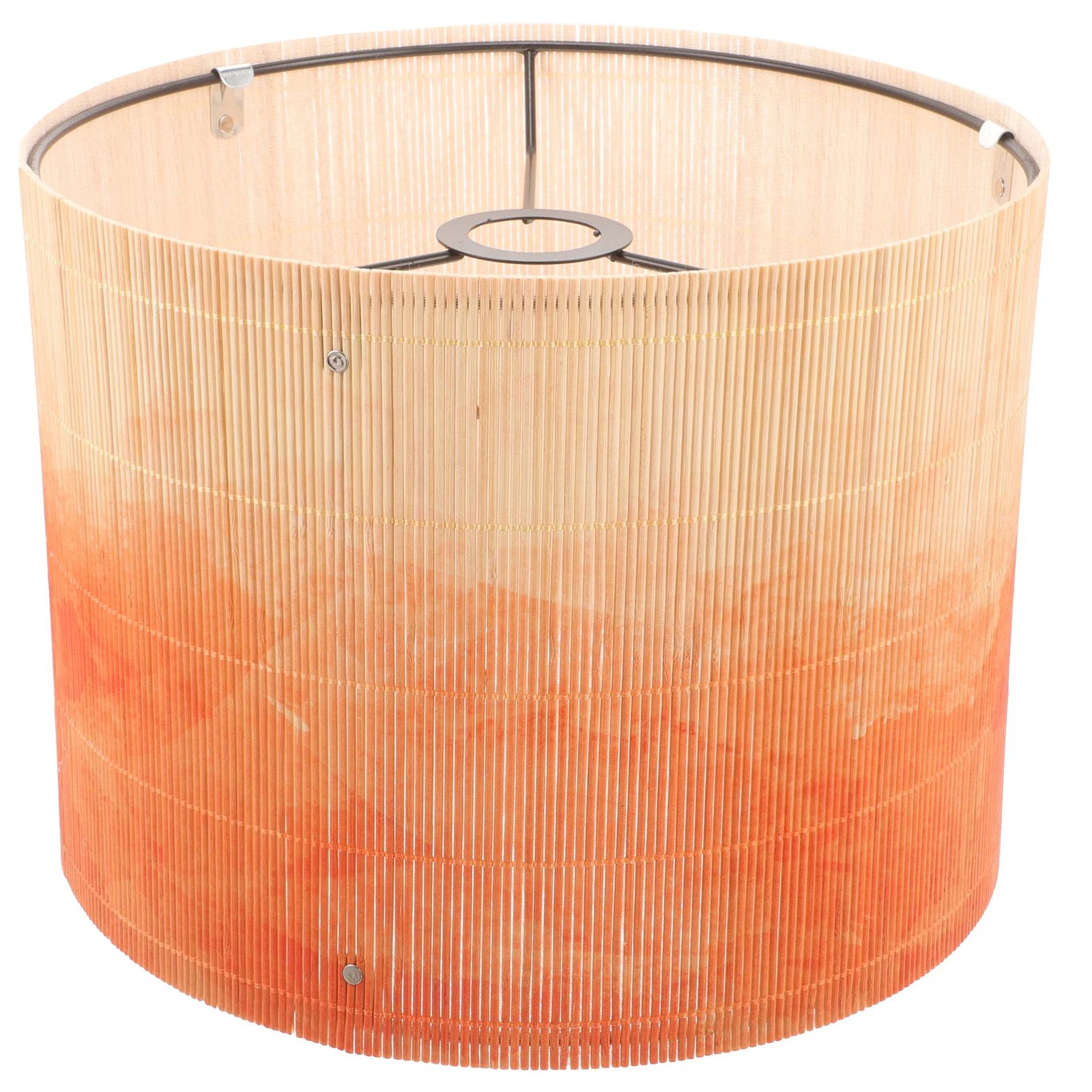 

Gradient Bamboo Lamp Shades E27 Chandelier Lampshade Vintage Drum Lamp Shade European Light Cover Decorative Lamp Shade Pendant