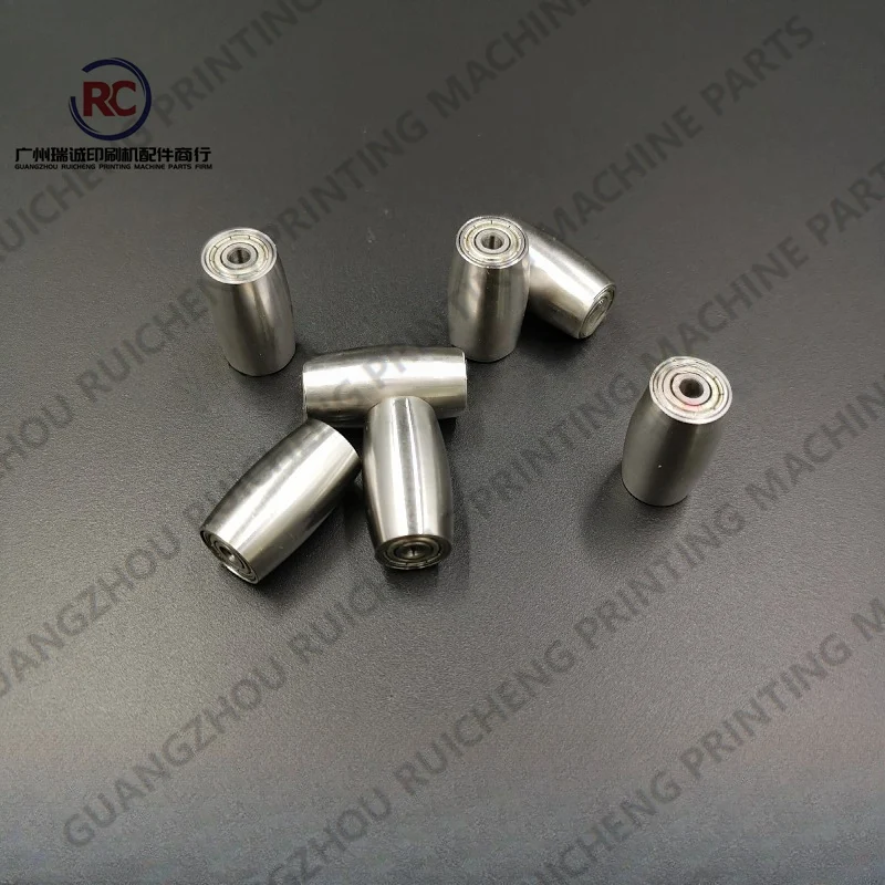 하이델베르그 CD74 용 1 피스 인쇄 기계 예비 부품 종이 압력 롤러 금속 22.6mm 긴 전면 핀치 롤러 L2.022.238
