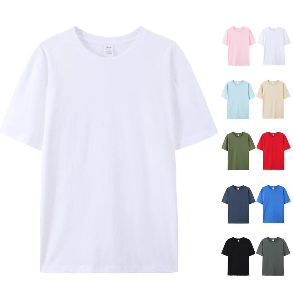 

Plain 100% Cotton T Shirt Men High Quality Wholesale Short Sleeve T-shirts Unisex Crew Neck Tshirt For Men Playeras De Hombre