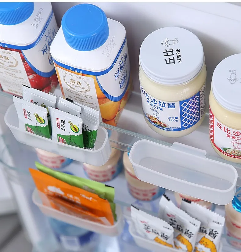

2pcs Refrigerator Storage Box Hanging Household Kitchen Bathroom Classification Refrigerator Save Space Plastic Mini Storage Box