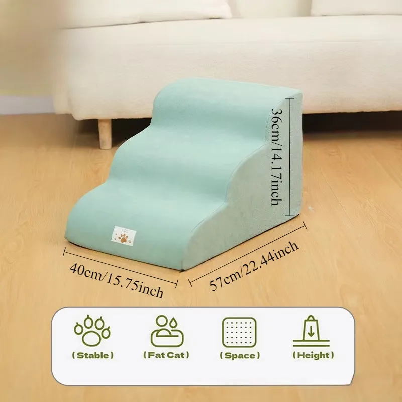 Dog Staircase Removable Cleanable Sponge Sofa Ladder Dogs Training Staircase Pet Supplies Dog Care Supplies Pedal 2/3/4 Layers pet ramp stairs