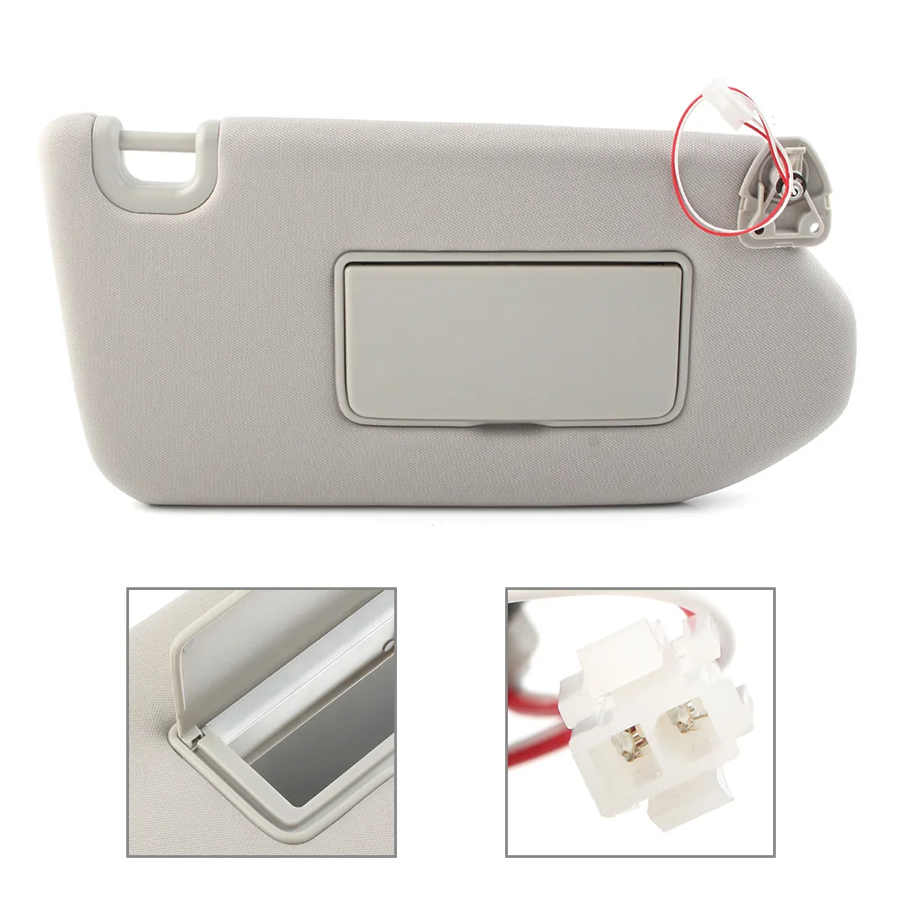 

Grey Car Sun Visor Sunshade Shield w/ Light RH 1Pcs For Nissan Pathfinder Platinum SL SV 2013-2018 &For Infiniti QX60 2014-2017