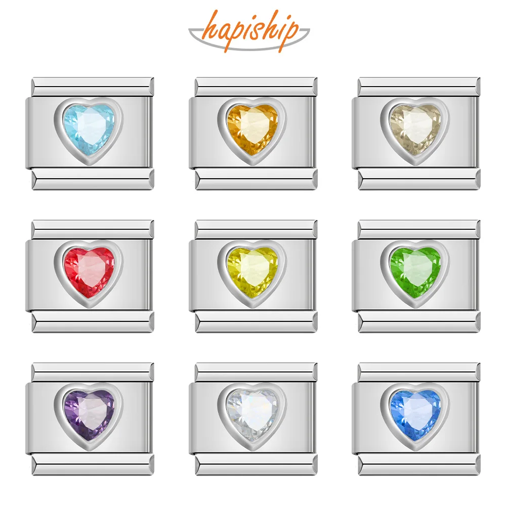 100 Charm Modulari Italiani In Acciaio Inox | Link Staccabili 10x9 Mm | Bracciale Personalizzabile | Regalo Elegante
