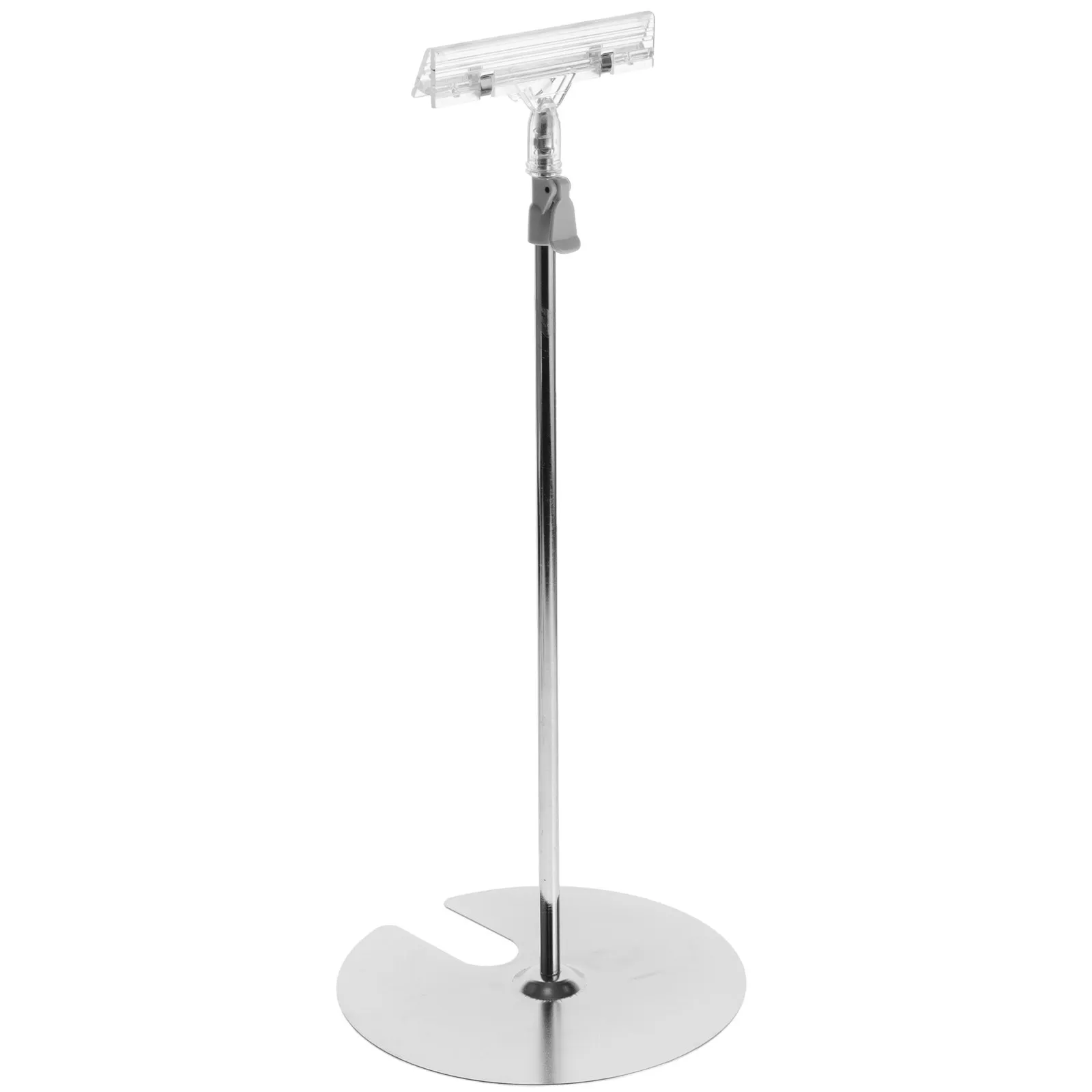 T자형 조절식 배너 홀더 스탠드 ABS 스테인리스 스틸 데스크탑 포스터 디스플레이 클립 (광고 간판 홍보용)