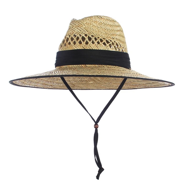 50 Pcs/lot Women Men Lifeguard Hat Straw Cowboy Summer Beach Sun