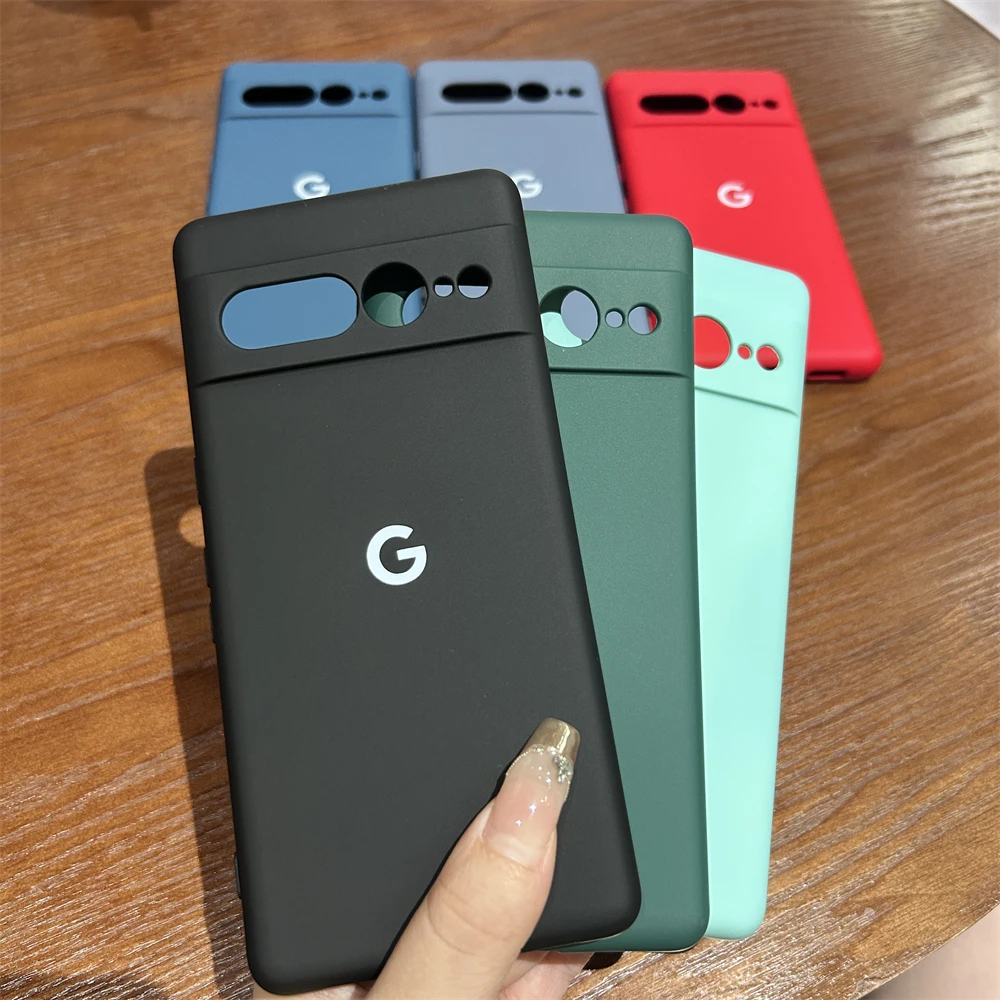 Solid Color Silicone Soft Case - Shockproof Bumper Shell
